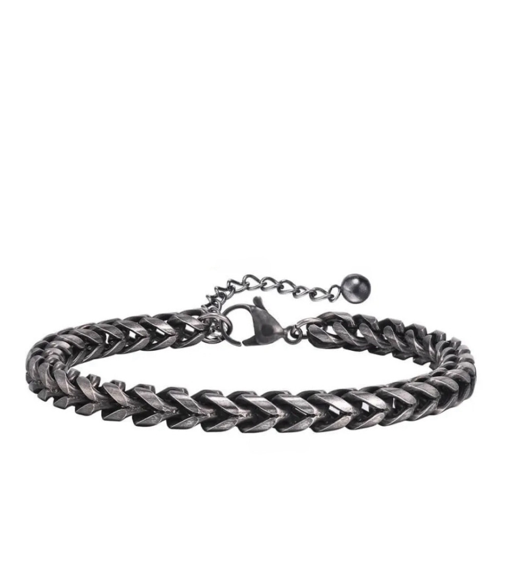 Keel link nemesacél férfi karkötő