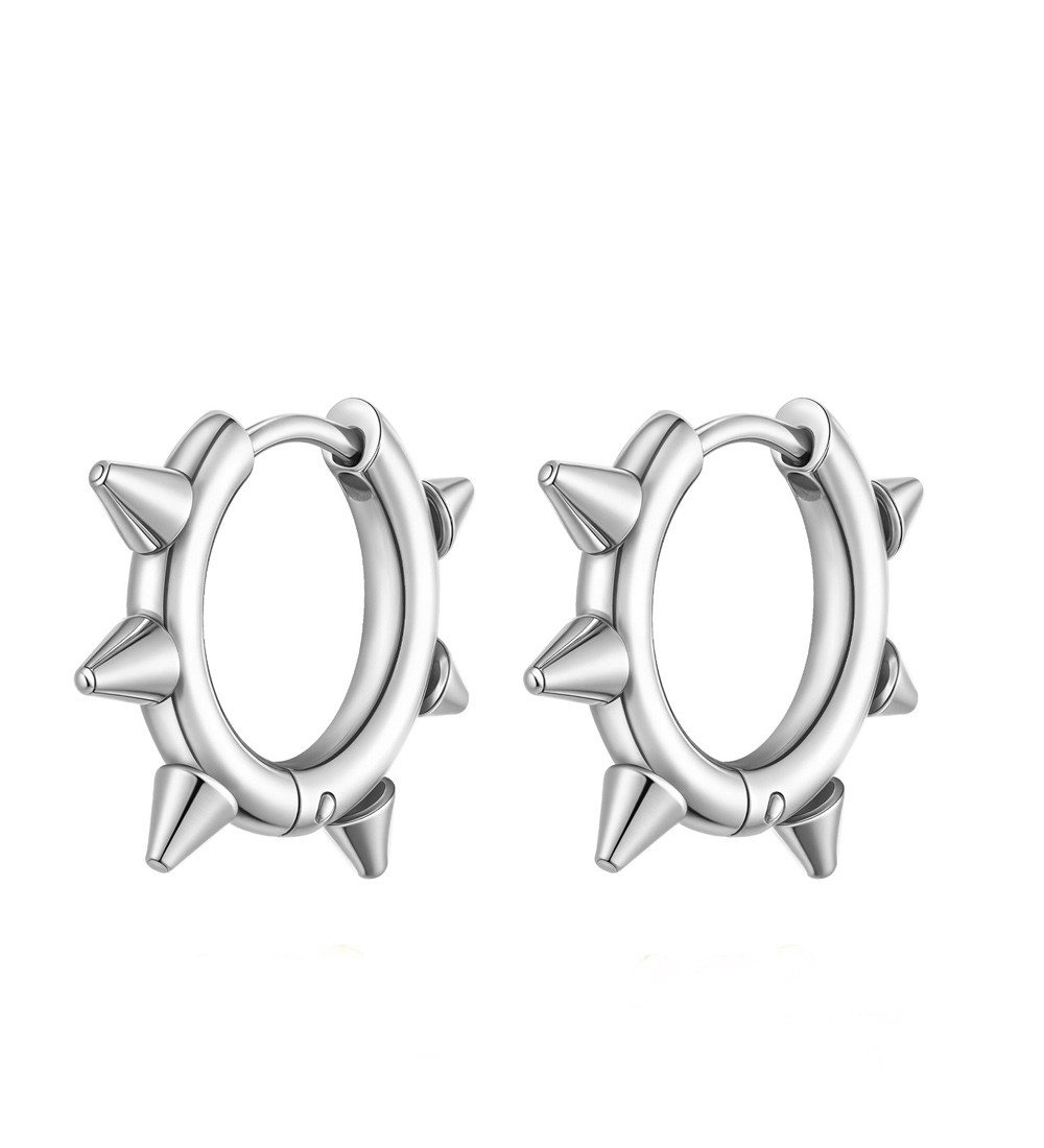 Tüskés karika orvosi fém fülbevaló