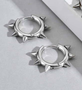 Tüskés karika orvosi fém fülbevaló