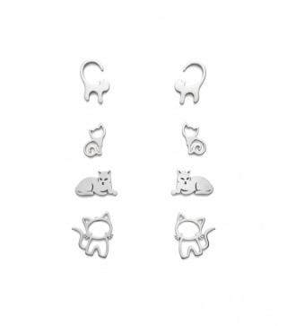 Cicás 4 pár orvosi fém fülbevaló szett