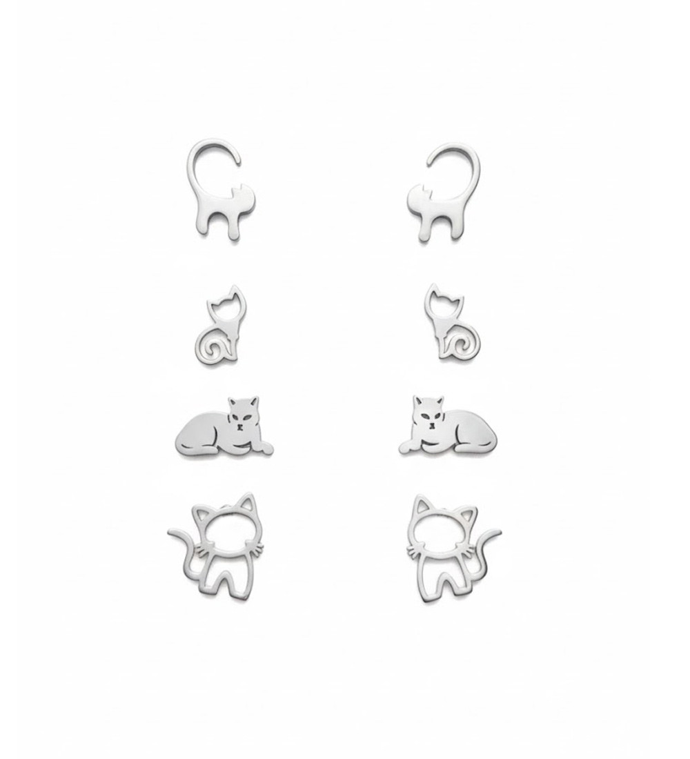 Cicás 4 pár orvosi fém fülbevaló szett