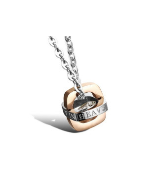 Feliratos páros nemesacél medál nyaklánccal - Heaven