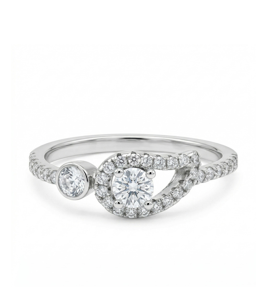 Ezüst védelmező angyalszárny gyűrű