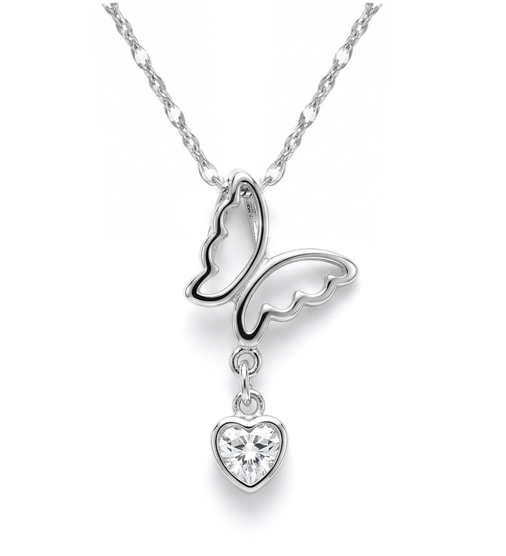 Pillangós ezüst medál nyakláncon