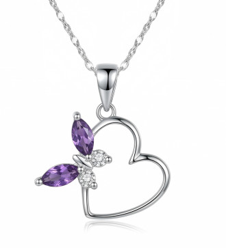 925 ezüst, rózsaszín cirkónia köves kör medál, nyaklánccal