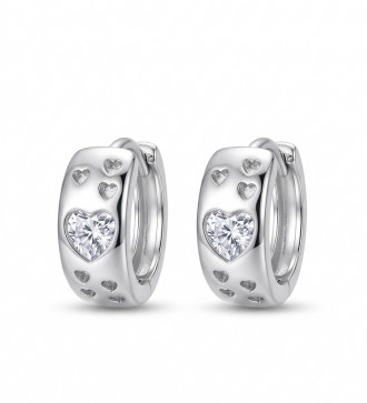 Francia kapcsos, kereszt díszes fülbevaló ródium bevonattal