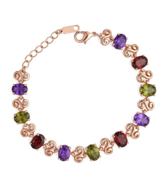 Szív díszes női karkötő, pávakagyló berakással