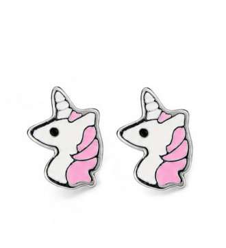 Pink egyszarvú, nemesacél gyerek fülbevaló