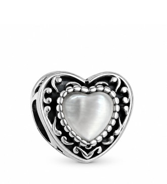 Nemesacél szív charm
