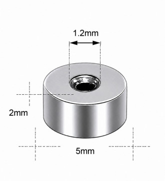 Kerek, menetes nemesacél fülbevaló zár 4x1 mm - 3 pár