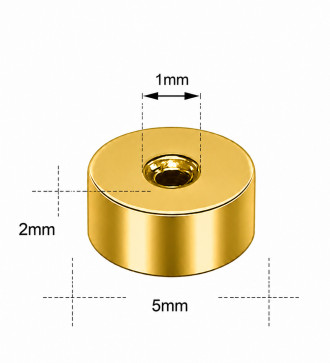 Kerek, menetes nemesacél fülbevaló zár 4x1 mm - 3 pár