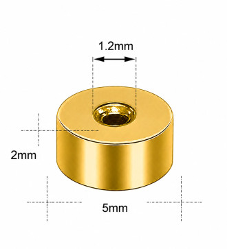Kerek, menetes nemesacél fülbevaló zár 4x1 mm - 3 pár