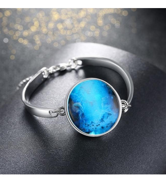 Foszforeszkáló karkötő ezüst bevonattal - Óceán