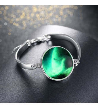 Foszforeszkáló karkötő ezüst bevonattal - Galaxis