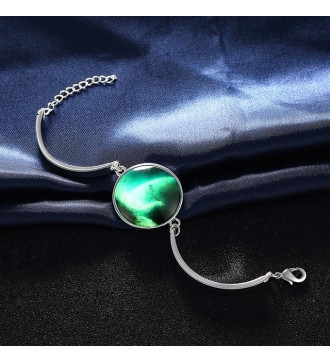 Foszforeszkáló karkötő ezüst bevonattal - Galaxis