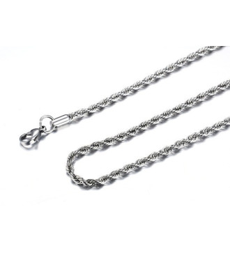 Sodort szemes nemesacél nyaklánc ( 60 cm - 3 mm) Sodort szemes nemesacél nyaklánc ( 60 cm - 3 mm)