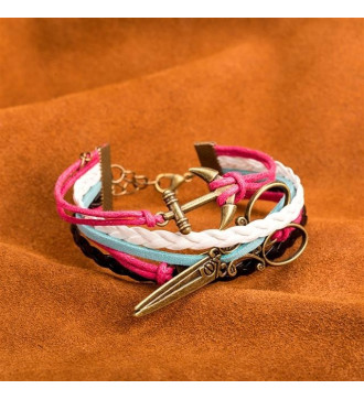 Réteges műbőr karkötő - Shear