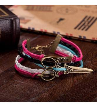 Réteges műbőr karkötő - Shear