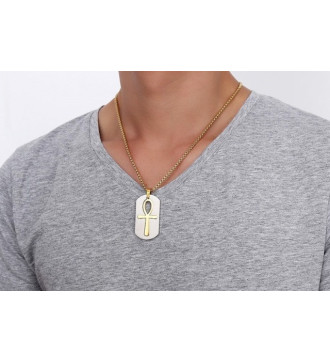 Nemesacél Ankh kereszt medál nyaklánccal Nemesacél Ankh kereszt medál nyaklánccal