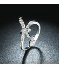 ékszer webshop 925 sterling ezüst gyűrű hófehér cirkóniával -