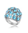 Kék kövekkel kirakott egyedi gyűrű