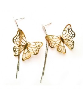 ékszer webshop Arany pillangók nemesacél fülbevaló