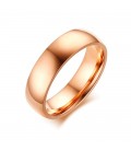 ékszer webshop Férfi titánium karikagyűrű rozé arany bevonattal