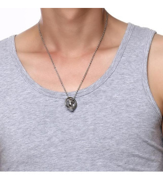 Fél szív mintás páros gyűrű medál nemesacélból, nyaklánccal - My only love Fél szív mintás páros gyűrű medál nemesacélból, nyaklánccal - My only love