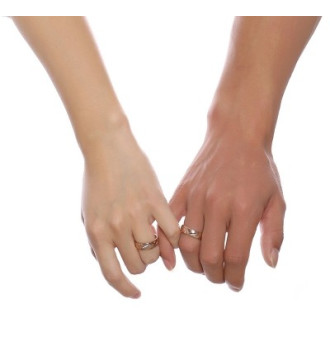 Prémium női karikagyűrű kristályokkal, nemesacélból - rozé arany