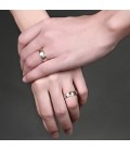 ékszer webshop Kéttónúsú férfi karikagyűrű nemesacélból