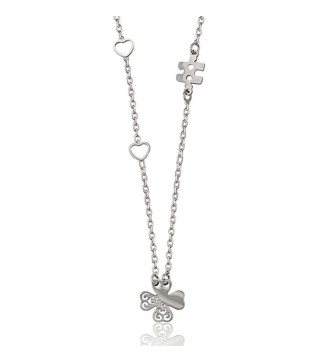 Szív alakú nemesacél kegyeleti medál nyaklánccal, 18k arany bevonattal