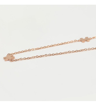 Puzzle nemesacél nyaklánc rozé arannyal Puzzle nemesacél nyaklánc rozé arannyal