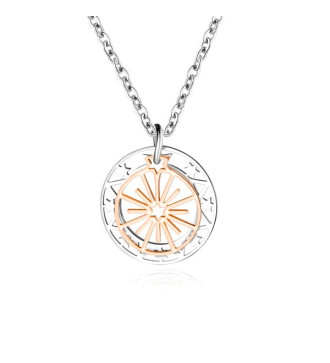 Origami kolibri nemesacél nyaklánc - rozé arany