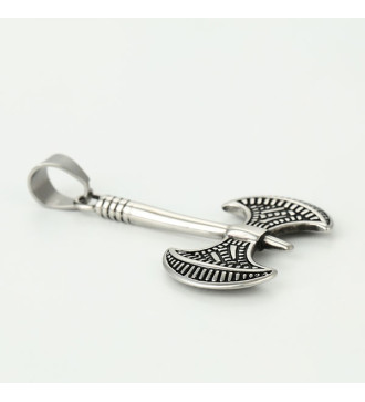 Acél viking balta medál nyakláncon Acél viking balta medál nyakláncon