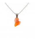 Narancsszínű Swarovski kristályos szív nyaklánc 