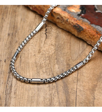 Sűrű láncszemes nemesacél nyaklánc, hosszúkás elemekkel (60x5) Sűrű láncszemes nemesacél nyaklánc, hosszúkás elemekkel (60x5)