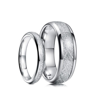 Nemesacél gyűrű meteorit mintával