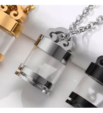 Henger alakú, nemesacél urna medál nyaklánccal Henger alakú, nemesacél urna medál nyaklánccal