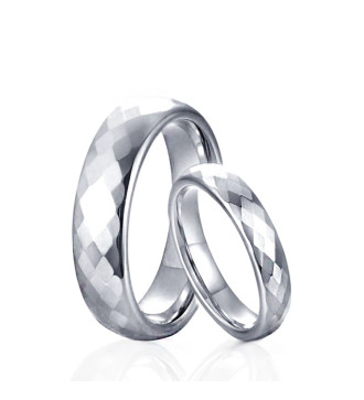 Vékony, klasszikus stílusú női tungsten karikagyűrű