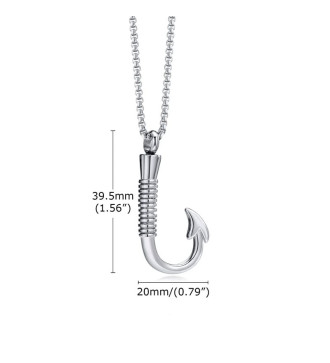 Nemesacél, nyitható horog medál nyakláncon Nemesacél, nyitható horog medál nyakláncon