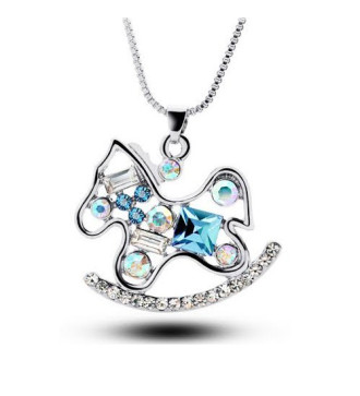 Narancsszínű Swarovski kristályos szív nyaklánc